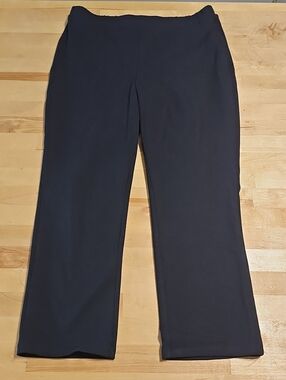 ​Attitudes by Renee Black Straight Leg Knit Pants Medium Petite EUC